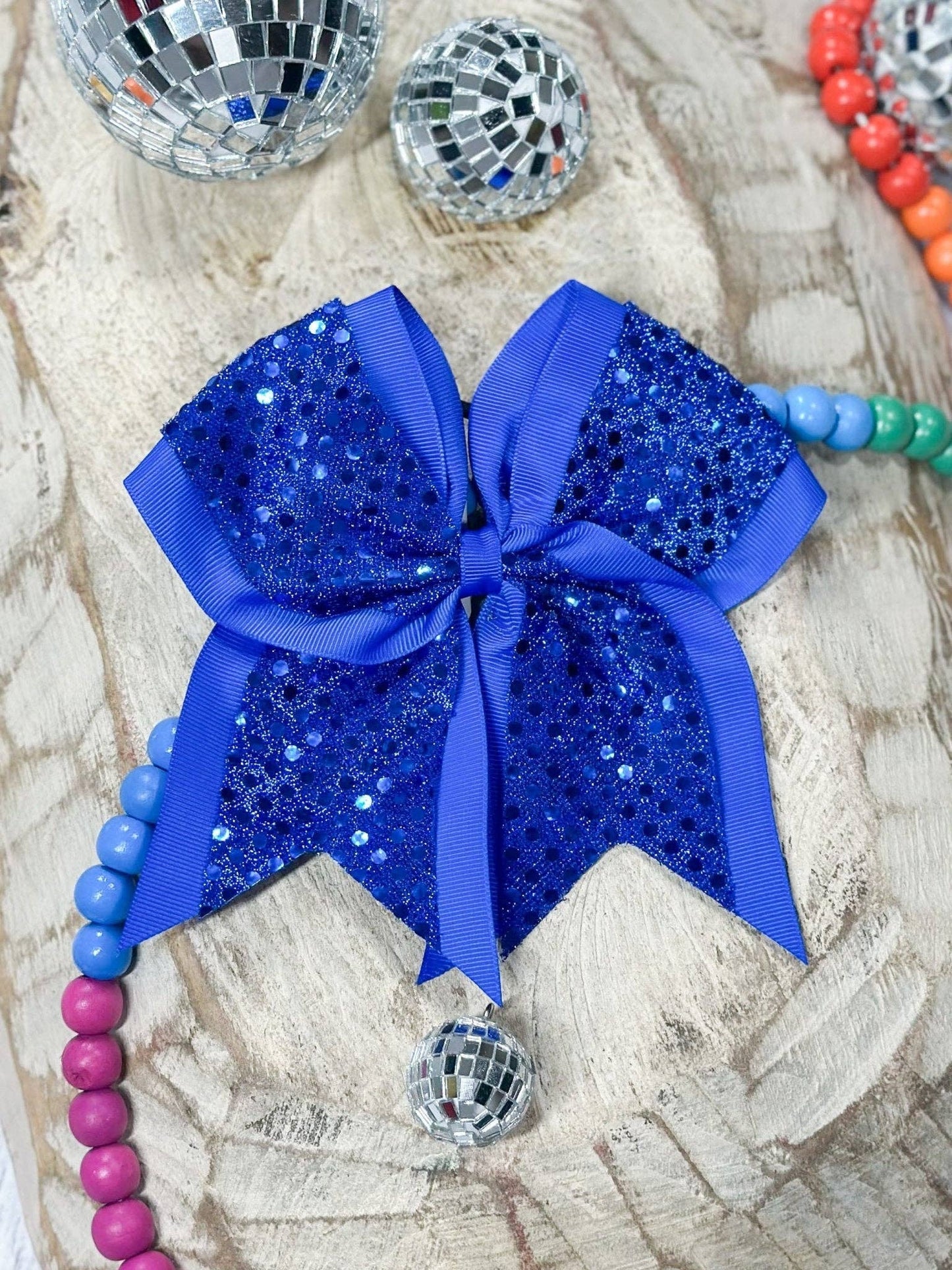 Sequin Cheer Hair Bow