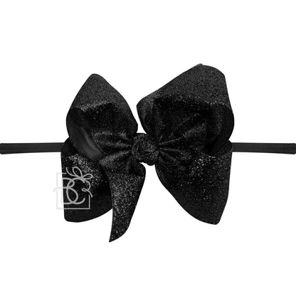 1/4" Headband w/Glitter Bow