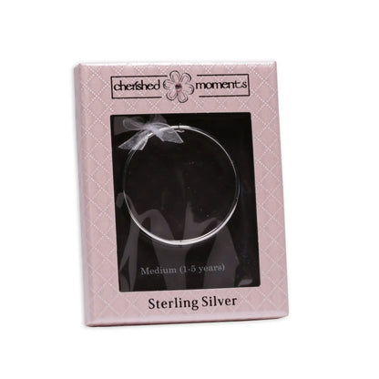 Classic Silver Bangle Bracelets for Babies/Kids