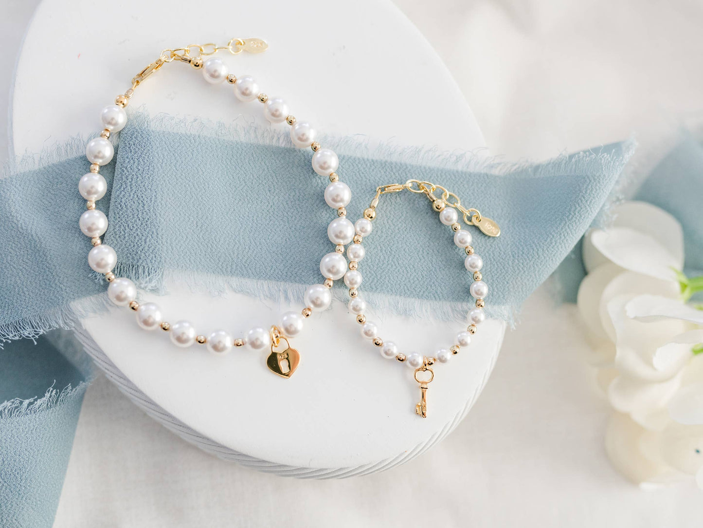 14K Gold-Plated Mom and Me Bracelet Set for Babies, Toddlers