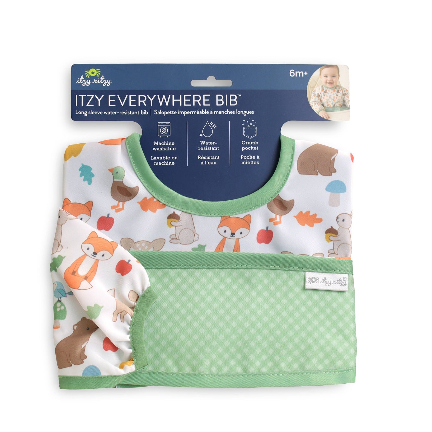 Itzy Everywhere Bib™ - Woodland
