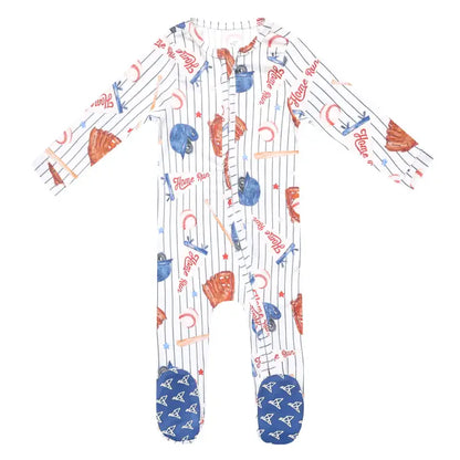 CONVERTIBLE ZIP-UP FOOTIE - ALL STAR