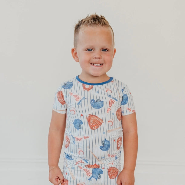 2PC SHORT SLEEVE PAJAMAS WITH PANTS - ALL STAR