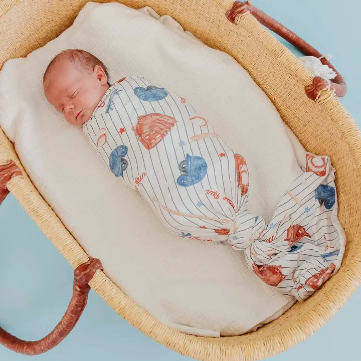KNIT SWADDLE BLANKET - ALL STAR