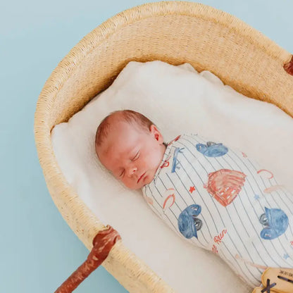 KNIT SWADDLE BLANKET - ALL STAR