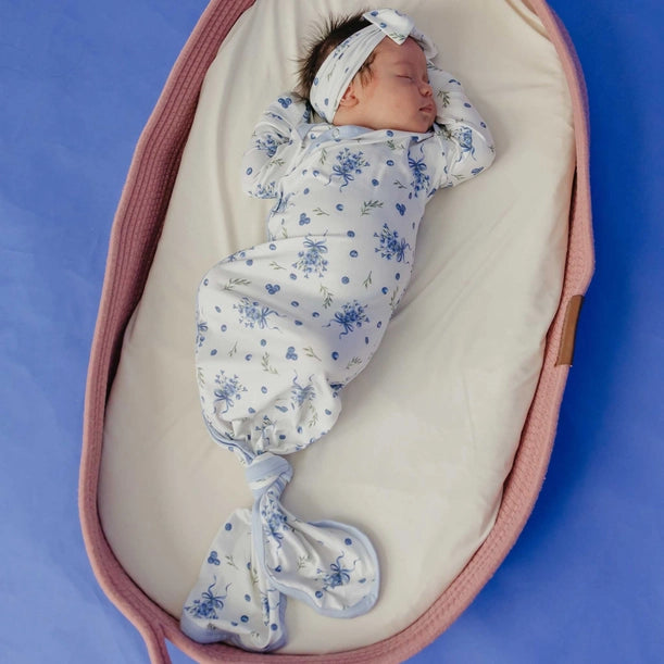 NEWBORN KNOTTED GOWN - CATHERINE