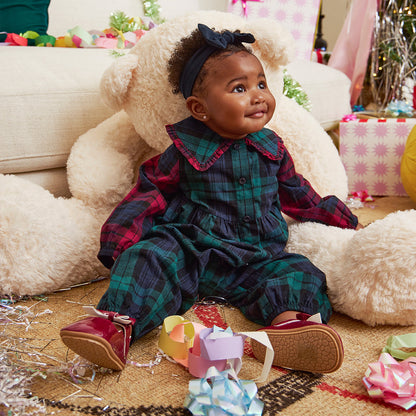 Magnetic Romper - Mad for Plaid Girl