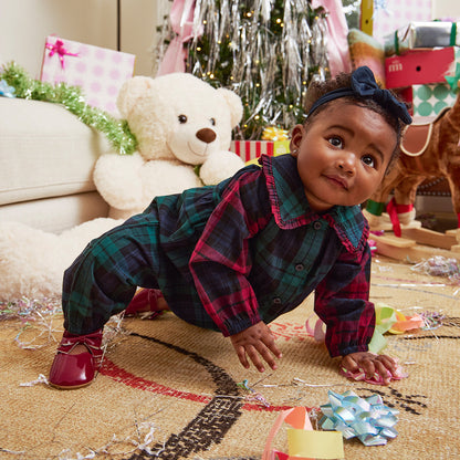 Magnetic Romper - Mad for Plaid Girl