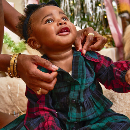 Magnetic Romper - Mad for Plaid Girl