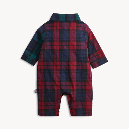 Magnetic Romper-Mad for Plaid Boy