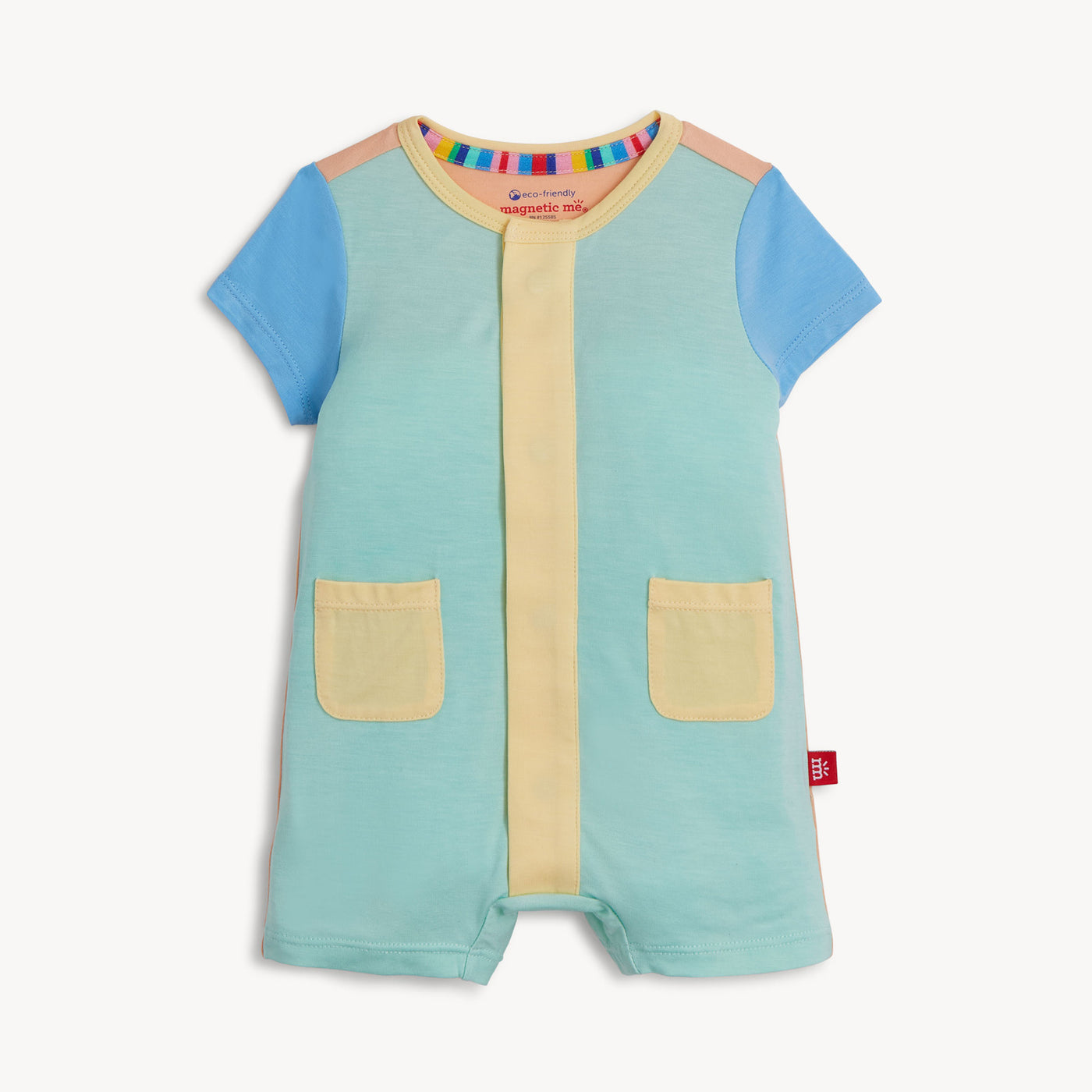 Magnetic Colorblock Short Romper