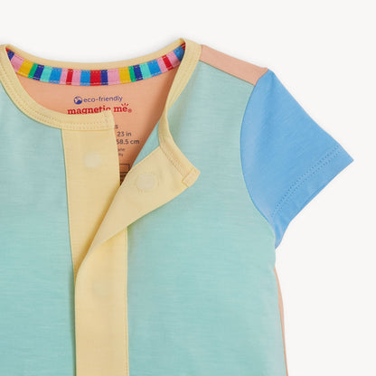 Magnetic Colorblock Short Romper