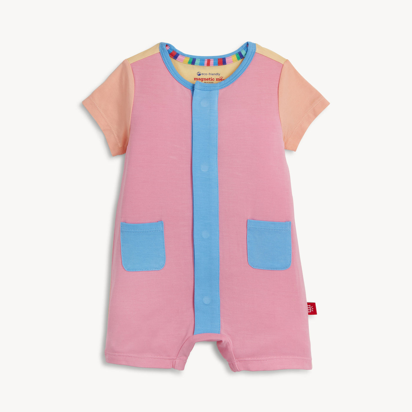 Magnetic Colorblock Short Romper