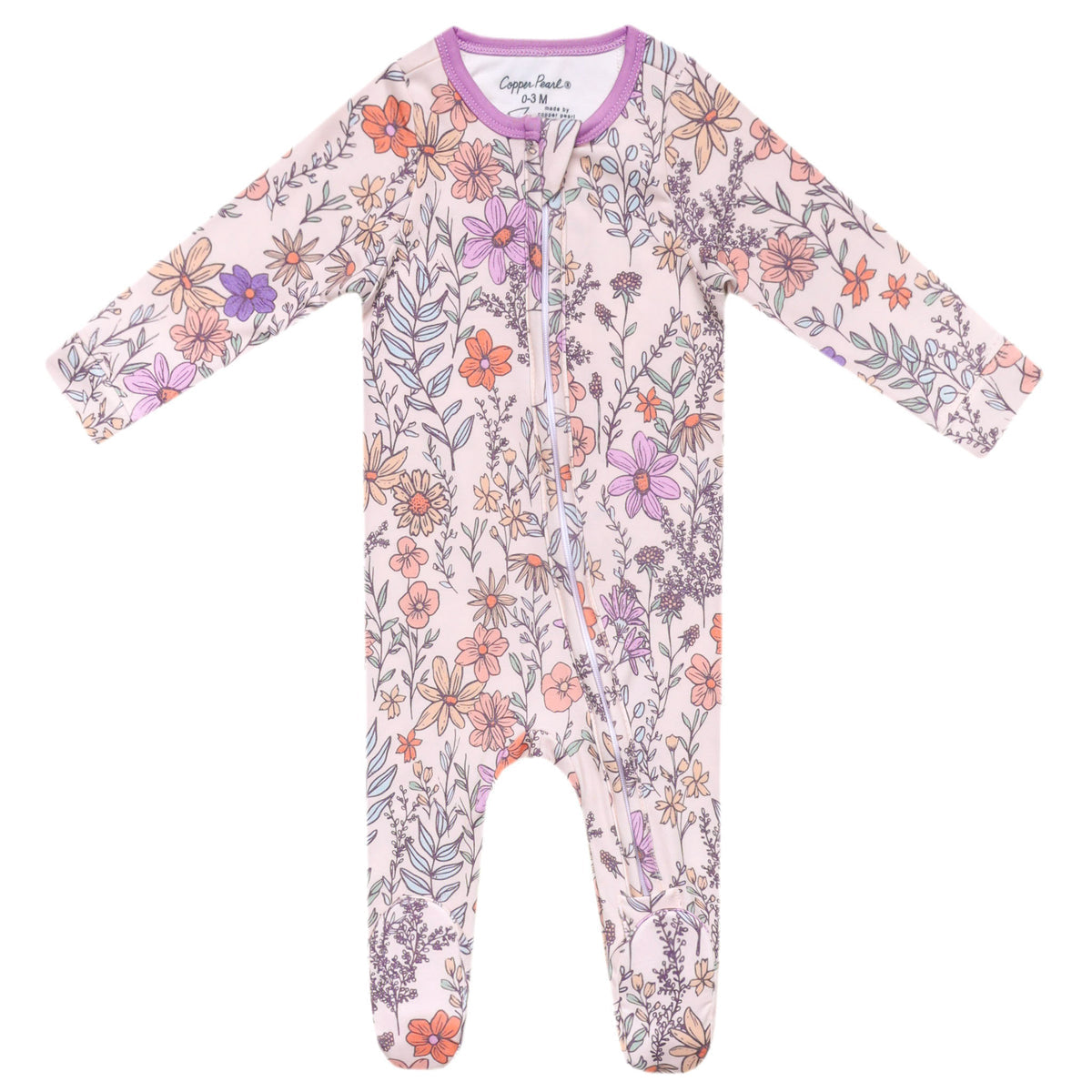 Zip-up Footie - Flora