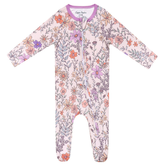 Zip-up Footie - Flora
