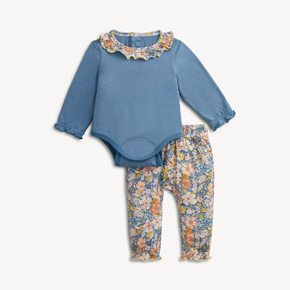 Flora Ruffle Bodysuit Set