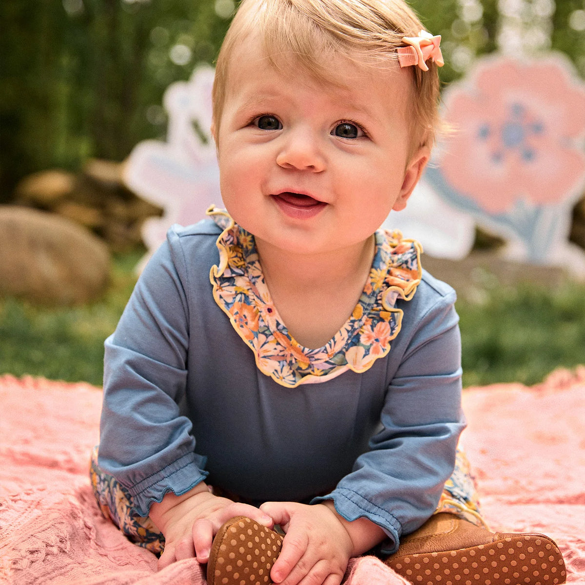 Flora Ruffle Bodysuit Set