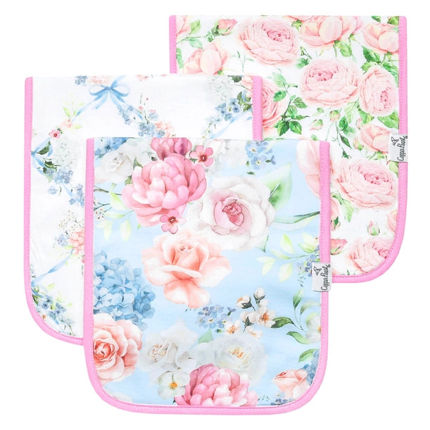 3 PACK PREMIUM BURP CLOTHS - GENEVIEVE