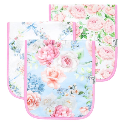 3 PACK PREMIUM BURP CLOTHS - GENEVIEVE