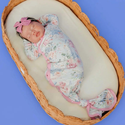 NEWBORN KNOTTED GOWN - GENEVIEVE