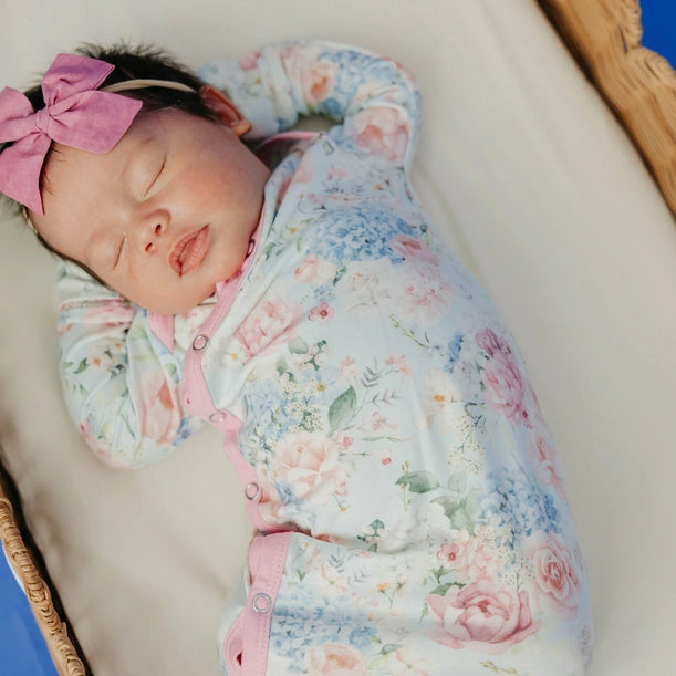 NEWBORN KNOTTED GOWN - GENEVIEVE