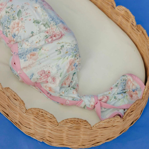 NEWBORN KNOTTED GOWN - GENEVIEVE