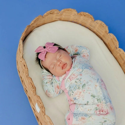 NEWBORN KNOTTED GOWN - GENEVIEVE