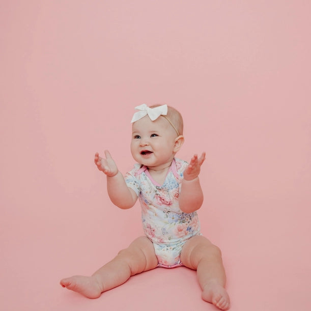 Short Sleeve Bodysuit w/Pants - GENEVIEVE