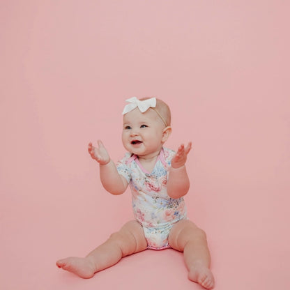 Short Sleeve Bodysuit w/Pants - GENEVIEVE