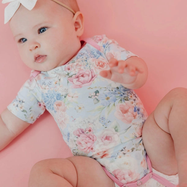 Short Sleeve Bodysuit w/Pants - GENEVIEVE