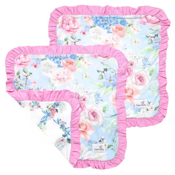 RUFFLED SECURITY BLANKET SET - GENEVIEVE
