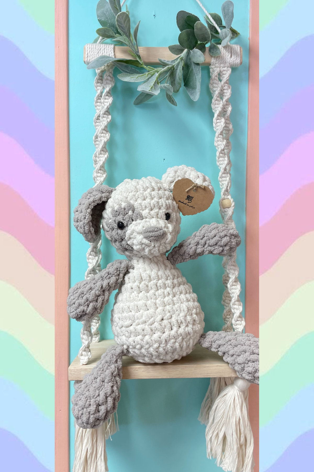 Handmade Heartbeat Brown Spotted Puppy