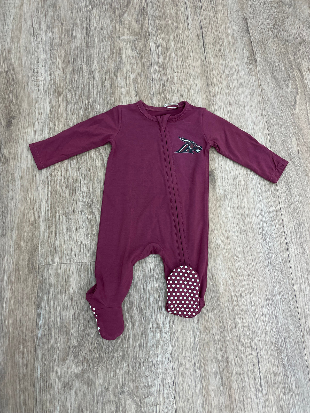PB Mules Solid Oxblood Red - Zipper Footie