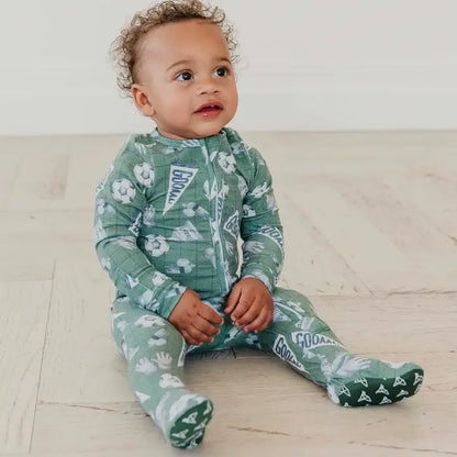 ZIP-UP FOOTIE PAJAMA - KICK OFF