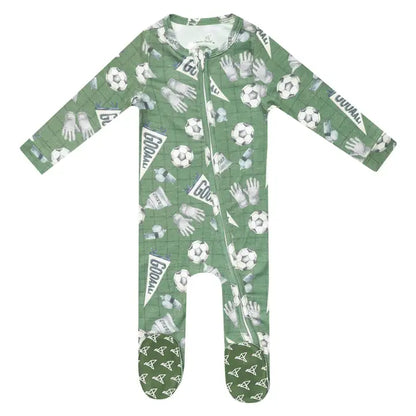 ZIP-UP FOOTIE PAJAMA - KICK OFF