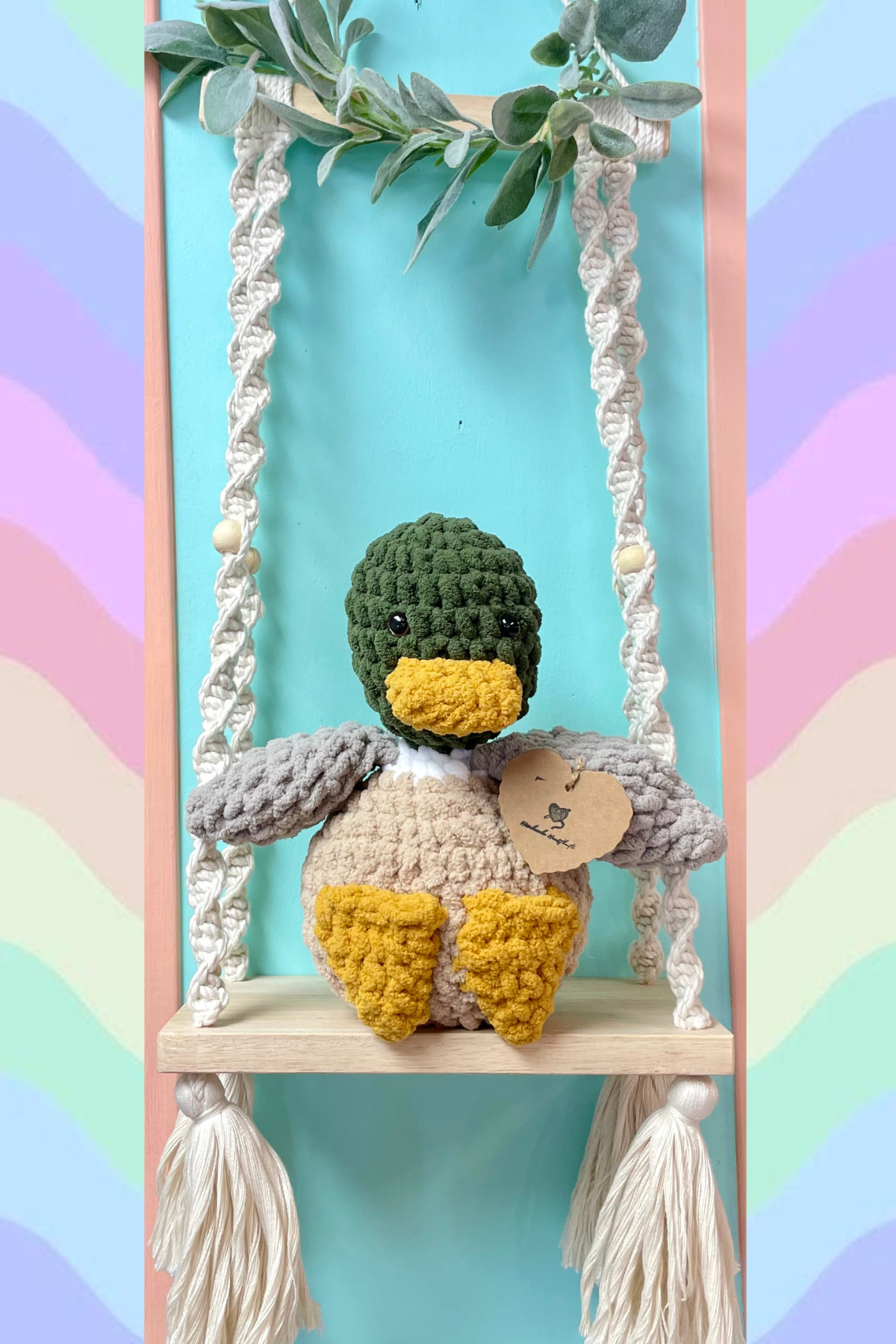 Handmade Heartbeat Mallard Duck
