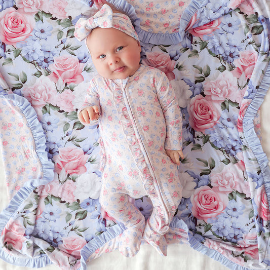 Laney Footie Ruffled Zippered One Piece