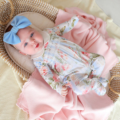 Leigh - Smocked Ruffle Footie