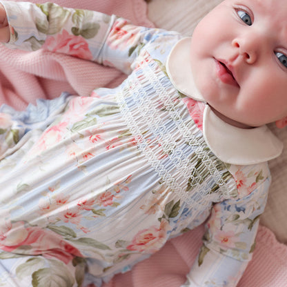 Leigh - Smocked Ruffle Footie