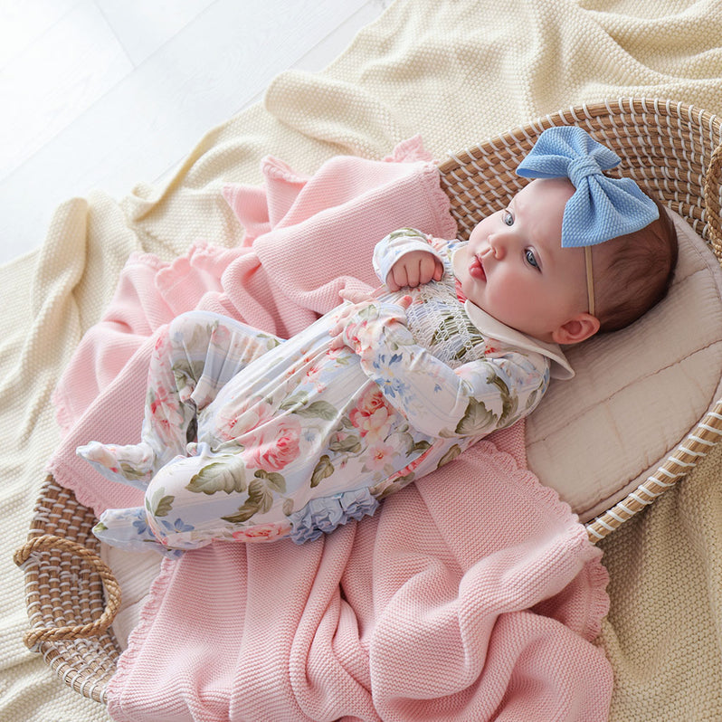 Leigh - Smocked Ruffle Footie