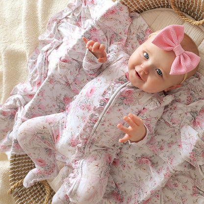 Roberta - Picot Ruffled Footie