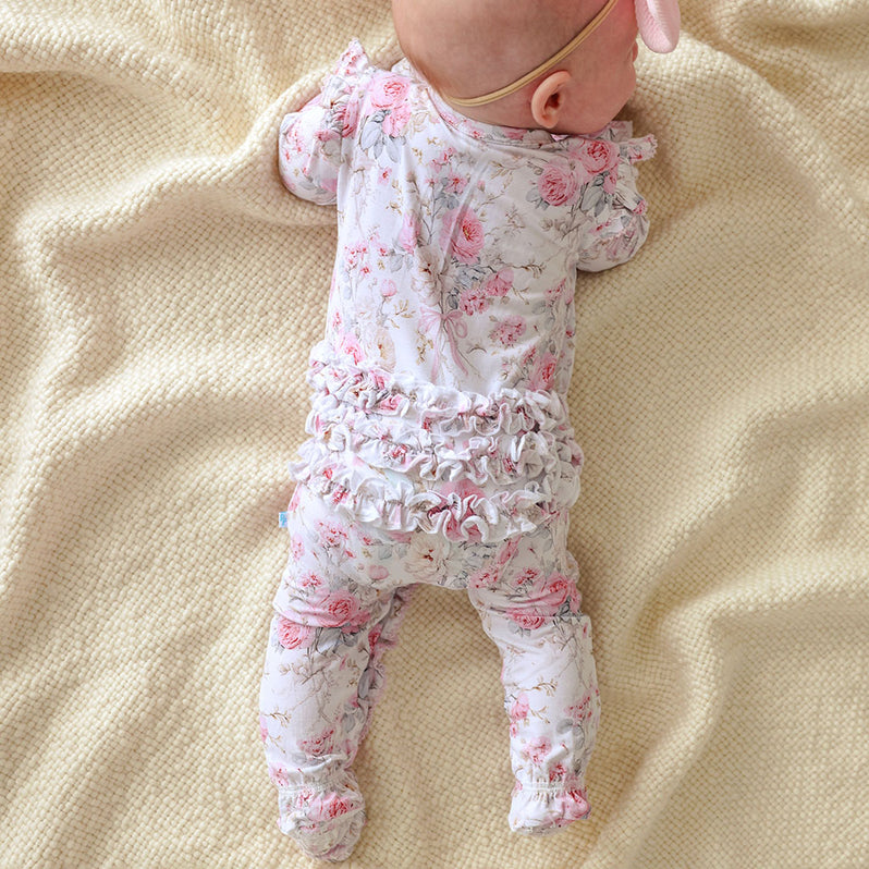 Roberta - Picot Ruffled Footie