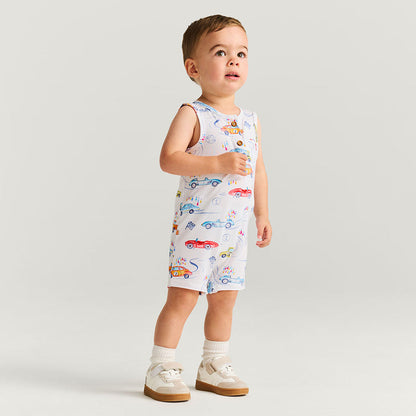 Grand Prix - Sleeveless Henley Romper