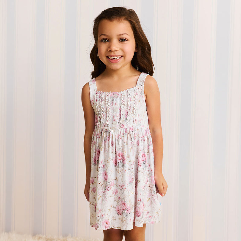 Roberta - Button Front Ruffle Dress