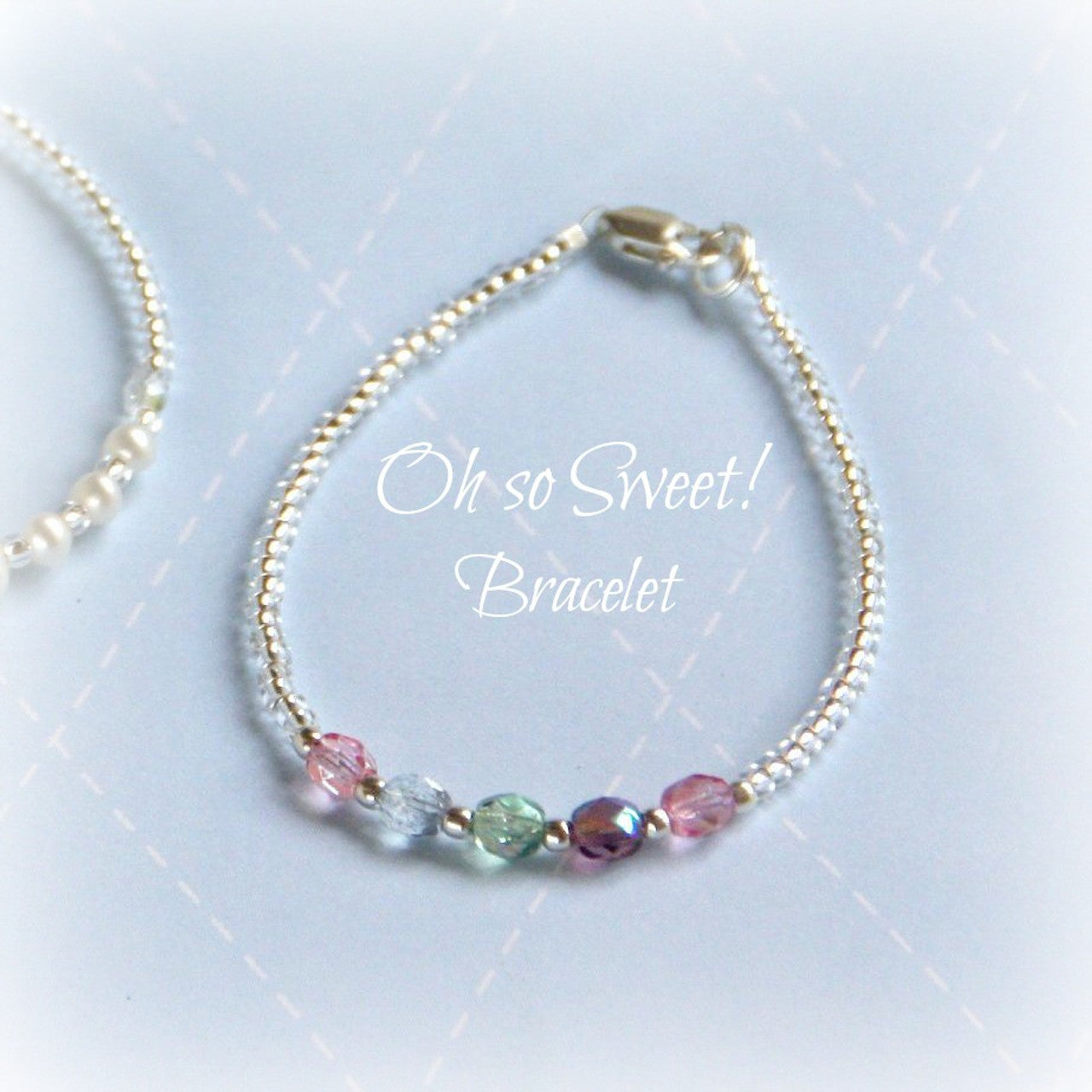 Pastel Crystals 4.5" Infant Bracelet