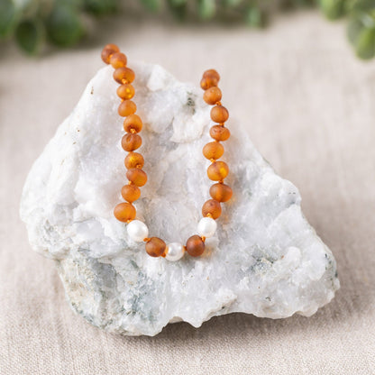 Genuine Gemstone + Baltic Amber Jewelry