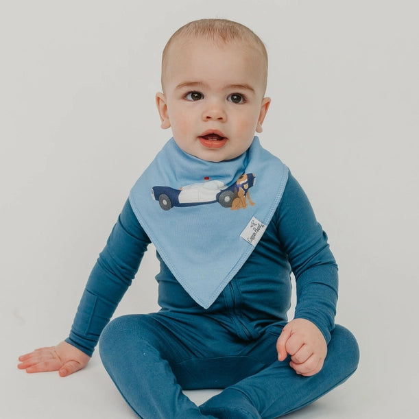 4 PACK BABY BANDANA BIBS - POLICEMEN