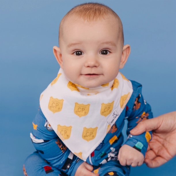 4 PACK BABY BANDANA BIBS - POLICEMEN