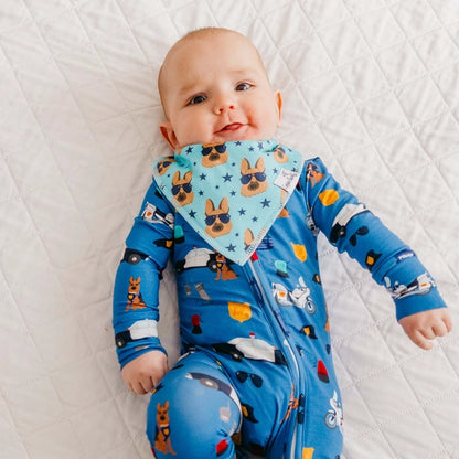 4 PACK BABY BANDANA BIBS - POLICEMEN