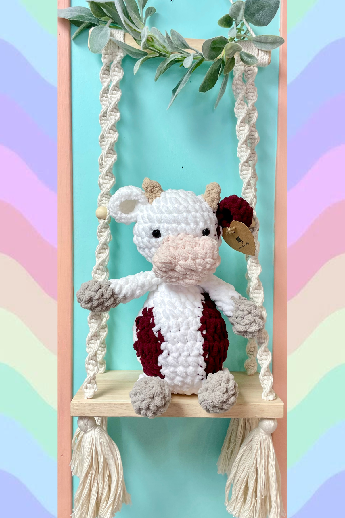 Handmade Heartbeat Red Cow